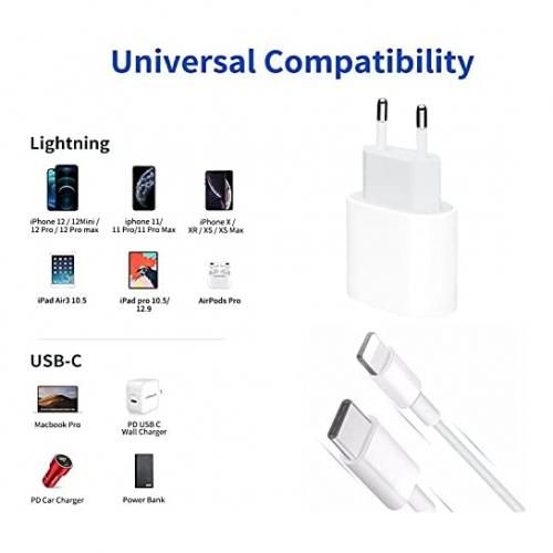 Chargeur secteur adaptateur USB iPhone universel blanc