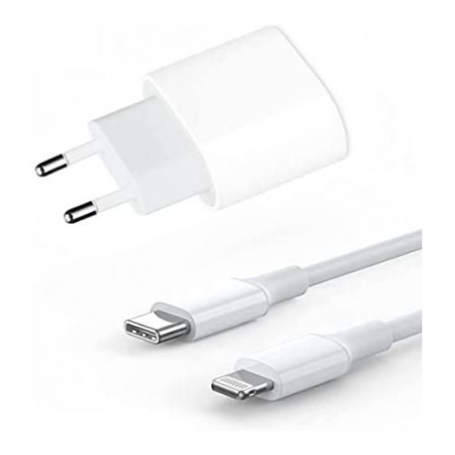 Generic Chargeur USB C Adaptateur avec Câble USB C vers Lightning  Compatible avec iPhone SE 2020/12/12 Mini/12 Pro Max/11/11 Pro Max/Xs/XR/X  et plus(Blanc) à prix pas cher