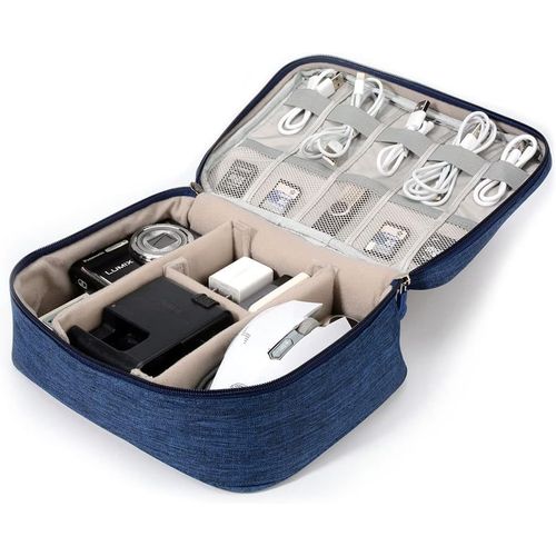 Generic Sac de rangement de câbles, organisateur électronique Portable de  voyage à prix pas cher