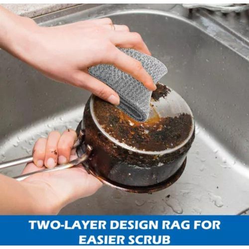 product_image_name-Generic-Serviette de vaisselle magique de cuisine, élimination de la rouille, livres en fil d'acier métallique, chiffon, cuisinière à micro-ondes, outils de nettoyage, gril-3