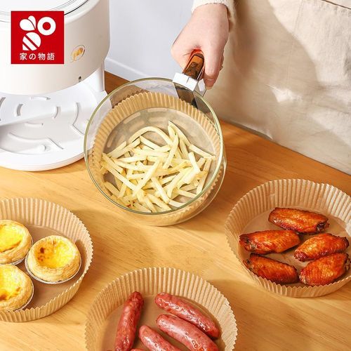 product_image_name-KATEI STORY-مجموعة من 50 ورقة ورقية قابلة للاستخدام مرة واحدة للقلاية الهوائية - شكل وعاء-1