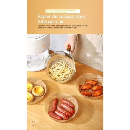 product_image_name-KATEI STORY-مجموعة من 50 ورقة ورقية قابلة للاستخدام مرة واحدة للقلاية الهوائية - شكل وعاء-8