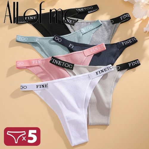 Generic Culotte en coton taille basse pour femme lingerie sexy slip femme sous vetement confortable intime lettre Finetoo 5 pieces par ensemble a prix pas cher Jumia Maroc