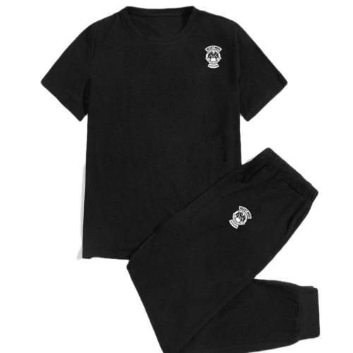 VEADA Gym motivation ensemble tshirt pantalon noir unisex femme