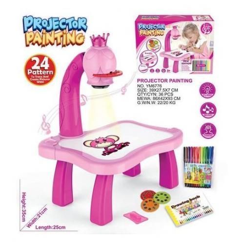 product_image_name-Generic-Peinture Table de jeux de peinturex artistique pour enfants - Projector painting-1