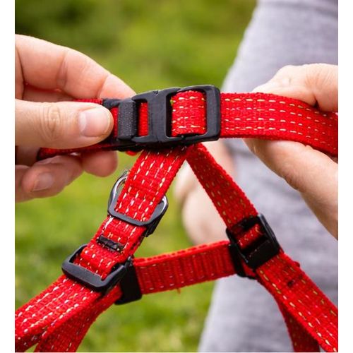 product_image_name-Generic-Harnaiss Chien Sécurité Nocturne – Rouge Réfléchissant & Anneau Métal Renforcé-2