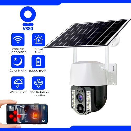 Tech Discount - caméra surveillance wifi solaire panneau solaire