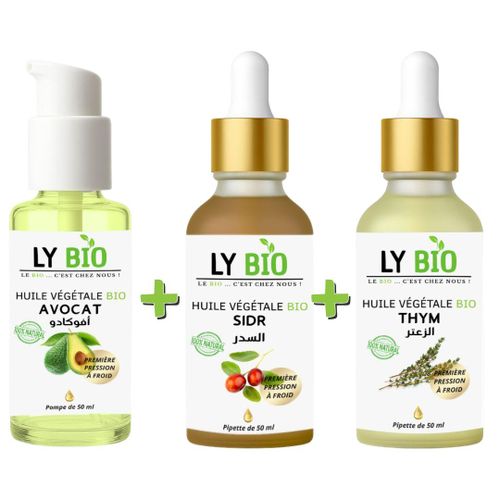product_image_name-LY BIO-PACK HUILE AVOCAT 50ml - POMPE + HUILE SIDR 50ML - PIPETTE + HUILE THYM 50ML - PIPETTE-1