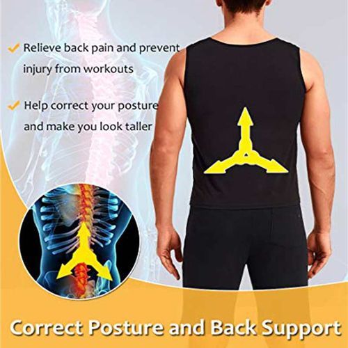 product_image_name-Generic-Homme Ceinture De Sudation Sauna,Sport,Entraîneur Abdominal,Perte De Poids Gilet-4