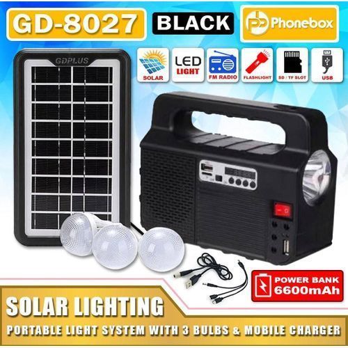 product_image_name-Isolar-Kit Complet d'Éclairage Solaire avec Panneau Solaire, Radio FM, Lecteur MP3 et Deux Lampes LED  Arabic:-1