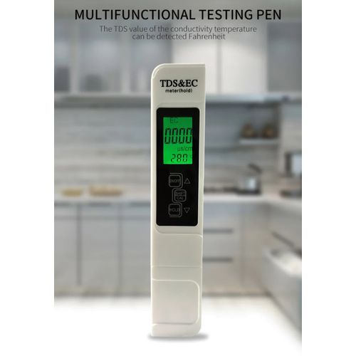 TDS Testeur Multifonctionnel Digital 3 en 1 Mesure TDS EC et Temperature  avec Grand Ecran LCD