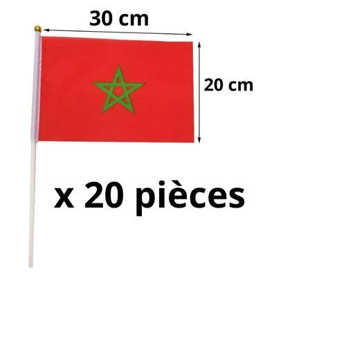 product_image_name-Generic-Lot de 20 Drapeaux de Maroc, 30 cm x 20 cm-2