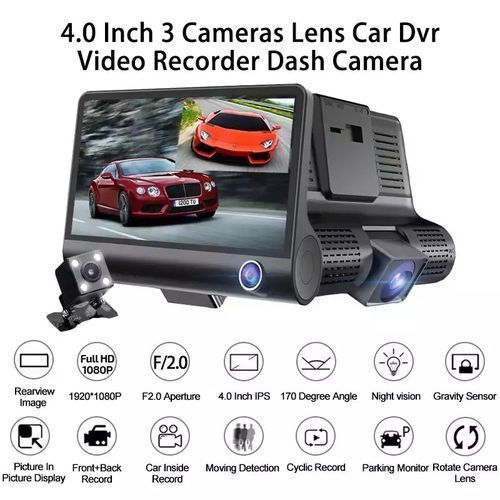 Dashcam Voiture avant Arrière Caméra 3,0 -pouces IPS FHD 1080P Vision  Nocturne