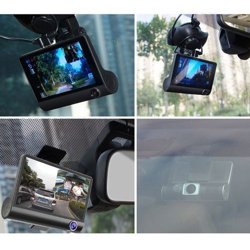 Acheter Beishu double objectif voiture DVR Dash Cam enregistreur vidéo  capteur G avant arrière intérieur 3 caméra HD