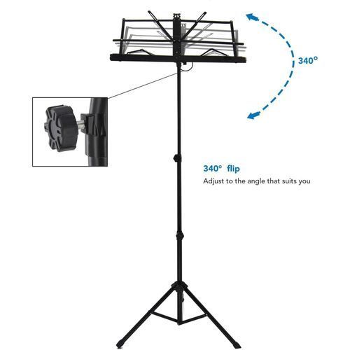 Generic Pupitre de musique professionnel, Music stand et Support  d'orchestre avec hauteur et angle de lecture réglables à prix pas cher