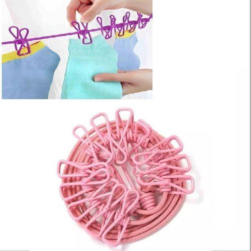 product_image_name-Generic-Corde de séchage multifonctionnelle portable avec 12 clips-1