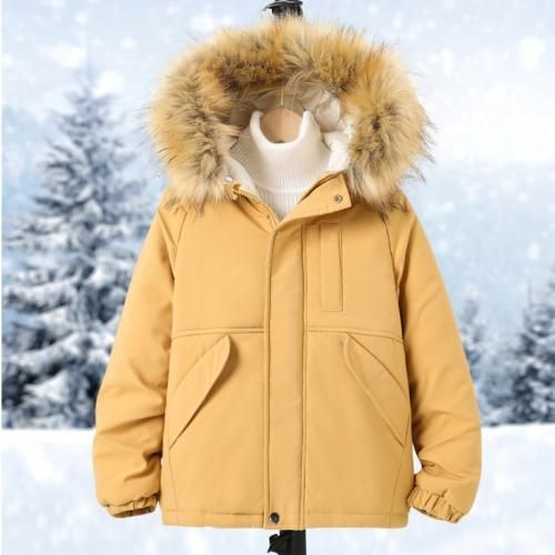 SHEIN Manteau à capuche en fourrure pour garçons et filles - Vêtements  enfants à prix pas cher