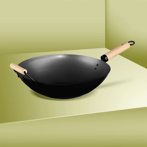 product_image_name-Five-Wok en acier avec manche en bois (Diam 35 cm)-2