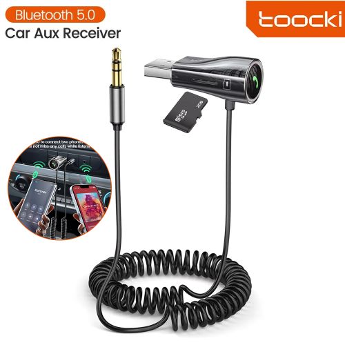 Toocki Adaptateur Bluetooth auxiliaire de voiture,TD Card,Dongle USB jack  3.5mm Audio à prix pas cher