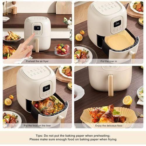 product_image_name-Generic-ورق خبز يمكن التخلص منه للمقلاة الهوائية – 350 قطعة مربعة غير لاصقة ومقاومة للحرارة، ملحقات للمقلاة بدون زيت-7