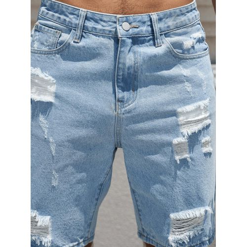 product_image_name-Jeans-Short Déchiré Homme Manfinity – Style Casual, Confort Été, Coupe Moderne , 98% Coton-5