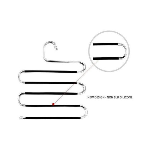 product_image_name-Generic-Lot de 3 cintres en Acier Inoxydable étal à 5 couches pour pantalons,serviettes-4