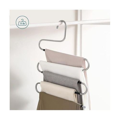 product_image_name-Generic-Lot de 3 cintres en Acier Inoxydable étal à 5 couches pour pantalons,serviettes-6