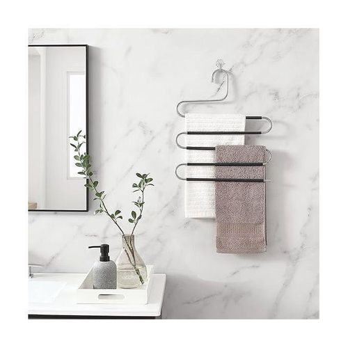 product_image_name-Generic-Lot de 3 cintres en Acier Inoxydable étal à 5 couches pour pantalons,serviettes-7