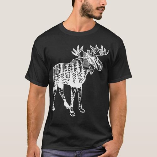 product_image_name-Generic-Moose Sighting Forest Funny Minnesota State T-Shirt-1