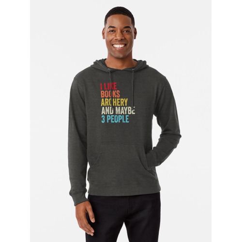 product_image_name-Generic-Sweat-shirt à capuche Hoodie Motif  J'aime les livres, le tir à l'arc et peut-être trois personnes, t-shirt drôle et cool pour hommes, femmes et filles, cadeau d'anniversaire et de Noël pour amoureux du tir à l'arc  Saint Valentine Sweat à capuche Hoodies-2