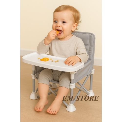 product_image_name-Generic-Chaise de Bébé pliable Portable avec Plateau – Idéale pour les Repas à la Maison ou en Voyage-1