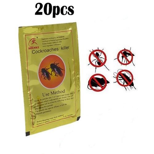 Generic 20 Pcs Poudre appât Anti-cafards, efficace pour tuer les cafards,  Insecticide à prix pas cher