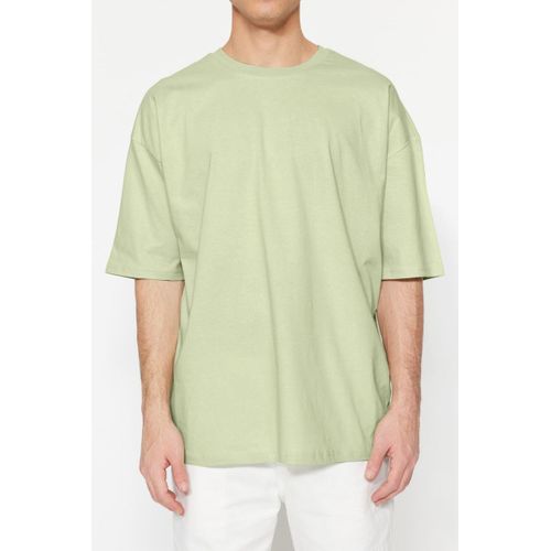 product_image_name-Trendyol-T-Shirt Pour Hommes 100% Cotton - Vert Menthe-5