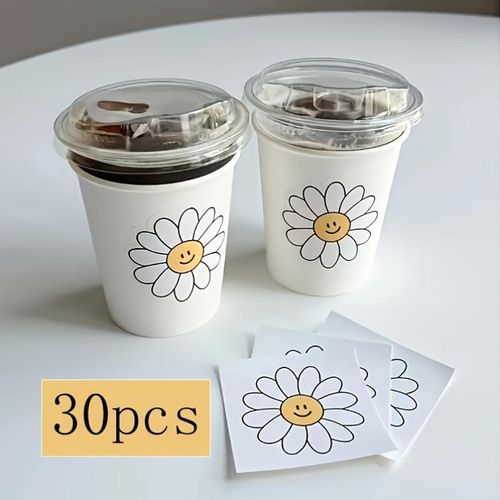 product_image_name-Generic-30pcs Étiquettes de cadeaux mignonnes en fleur - Marguerite blanche avec centre jaune, Adorables tags en papier pour l'emballage, les décorations de fête et les artisanats, Fournitures de cadeaux-4
