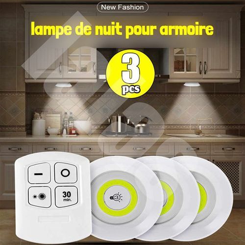 Generic 3 lumières LED sans fil avec télécommande à prix pas cher