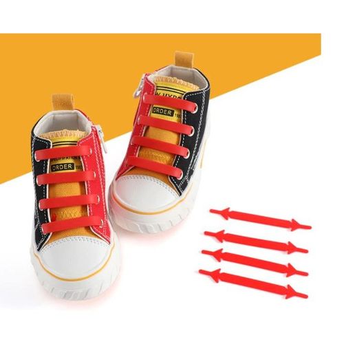 Generic 16 pcs lacet silicone pour enfant et adulte shoelaces espadrille et chaussure Creatifs et Sans Lacage pour Chaussures de Sport