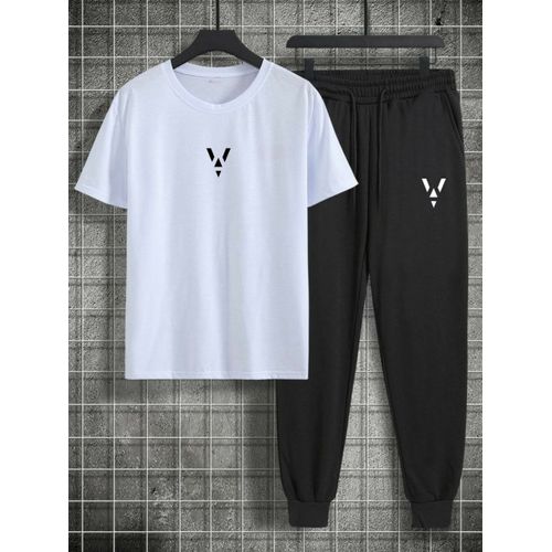 VEADA SURVET HOMME BLANC NOIR PANTALON TSHIRT 2022 NOUVELLE