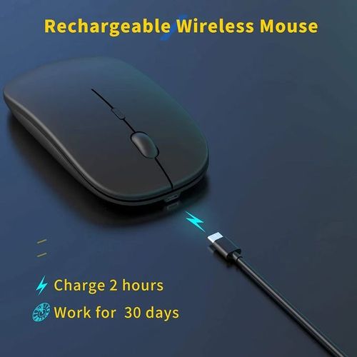 Generic Souris silencieuse Sans fil Bluetooth rechargeable