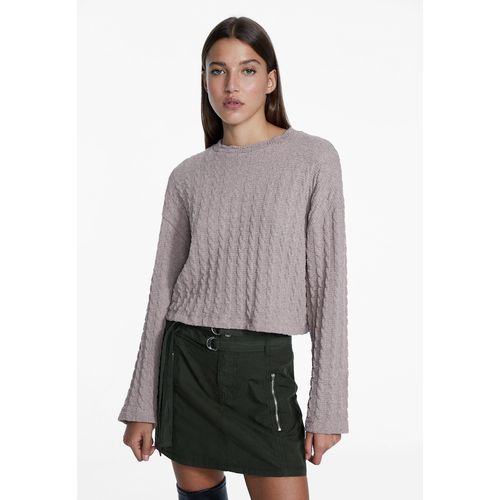 product_image_name-stradivarius-سترة صوفية من الصوف المضفر مع رقبة مستديرة-1