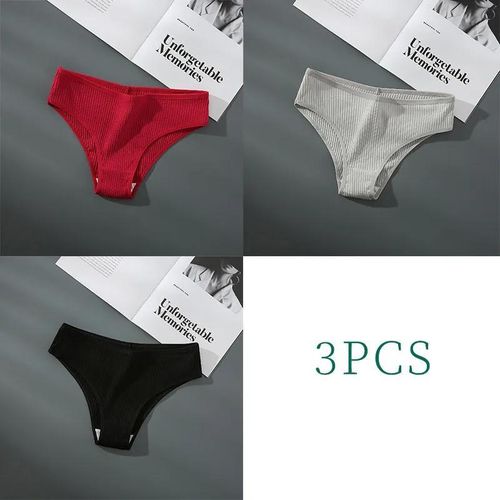 product_image_name-Generic-3pcs sexy femmes mi-taille longueur triangle pantalon femmes bikini à la mode vêtements pour femmes serré, respirant fraîcheur-1