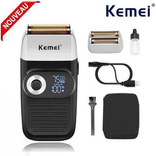 product_image_name-Generic-Kemei Rasoir électrique professionnel 2 lames charge usb pour hommes-1