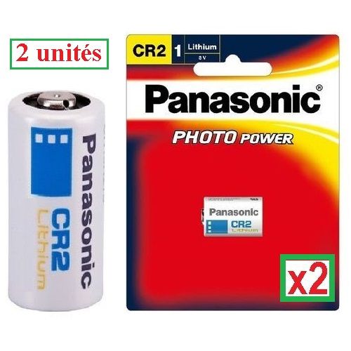 Panasonic Lot de 2 Batteries 3V CR2 // Pile 3V CR2 au Lithium 3