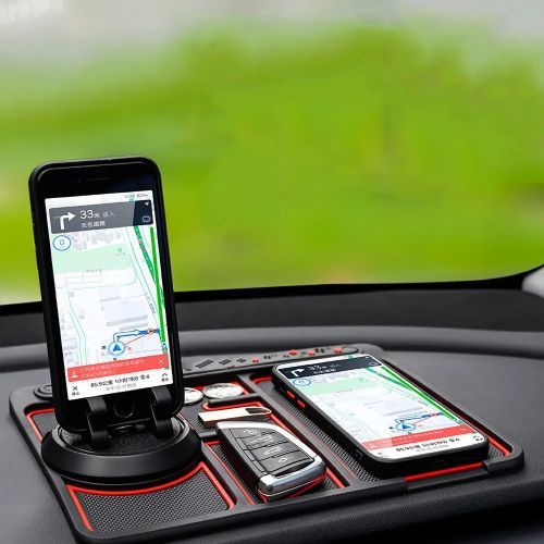 Tapis antidérapant de voiture multifonctionnel, support de téléphone de  voiture, antidérapant et collant, support de téléphone