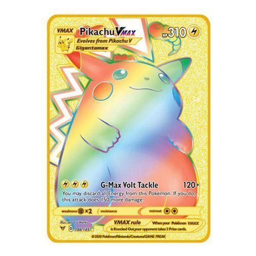 product_image_name-Generic-en métal PIKACHU VMAX-Carte en métal dorée-1