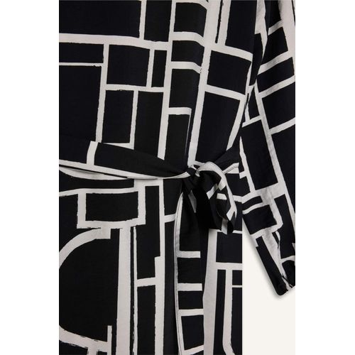 product_image_name-Defacto-فستان كم طويل مطبوع قصة عادية برقبة مستديرة-8