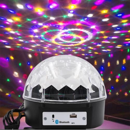 Projecteur disco boule à facettes rotative avec jeux de lumière