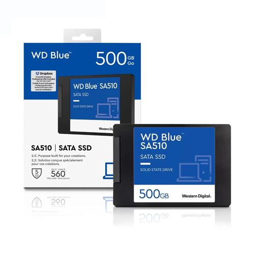 Western Digital SSD WD Blue SA510 2.5 SATA 500 GB Disque dur SSD