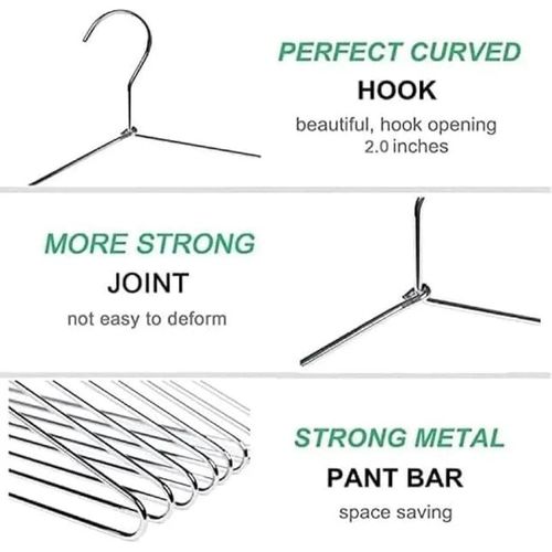 product_image_name-Generic-Lot de 5 Cintres Inox Chromé de haute qualité pour vêtements -6
