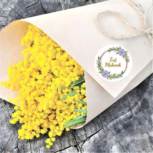 product_image_name-Generic-Ensemble de 24 ou 48 autocollants circulaires avec l'inscription 'Eid Mubarak' en texte doré, ornés de fleurs violes et de feuilles vertes, parfaits pour les décorations festives.-7