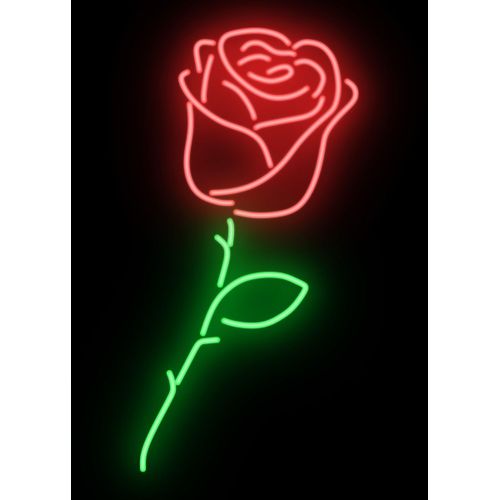 product_image_name-Generic-Red rose neon sign  Poster Chambre Haute Qualité-1